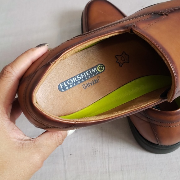 Men's FLORSHEIM Slip-on Shoes Brown 10.5 D Leather - Picture 5 of 5